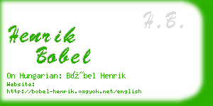 henrik bobel business card